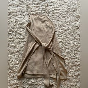 Sabo Skirt Tan Knit Tie Dress (s)